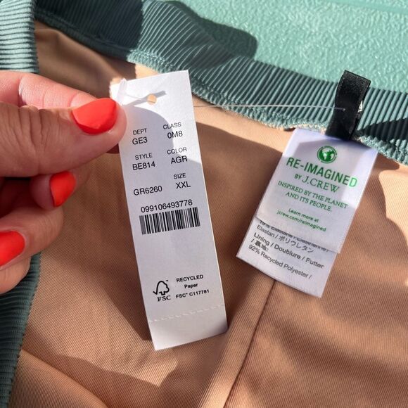 J Crew Ribbed Mini Swim Shorts NWT - Picture 4 of 5